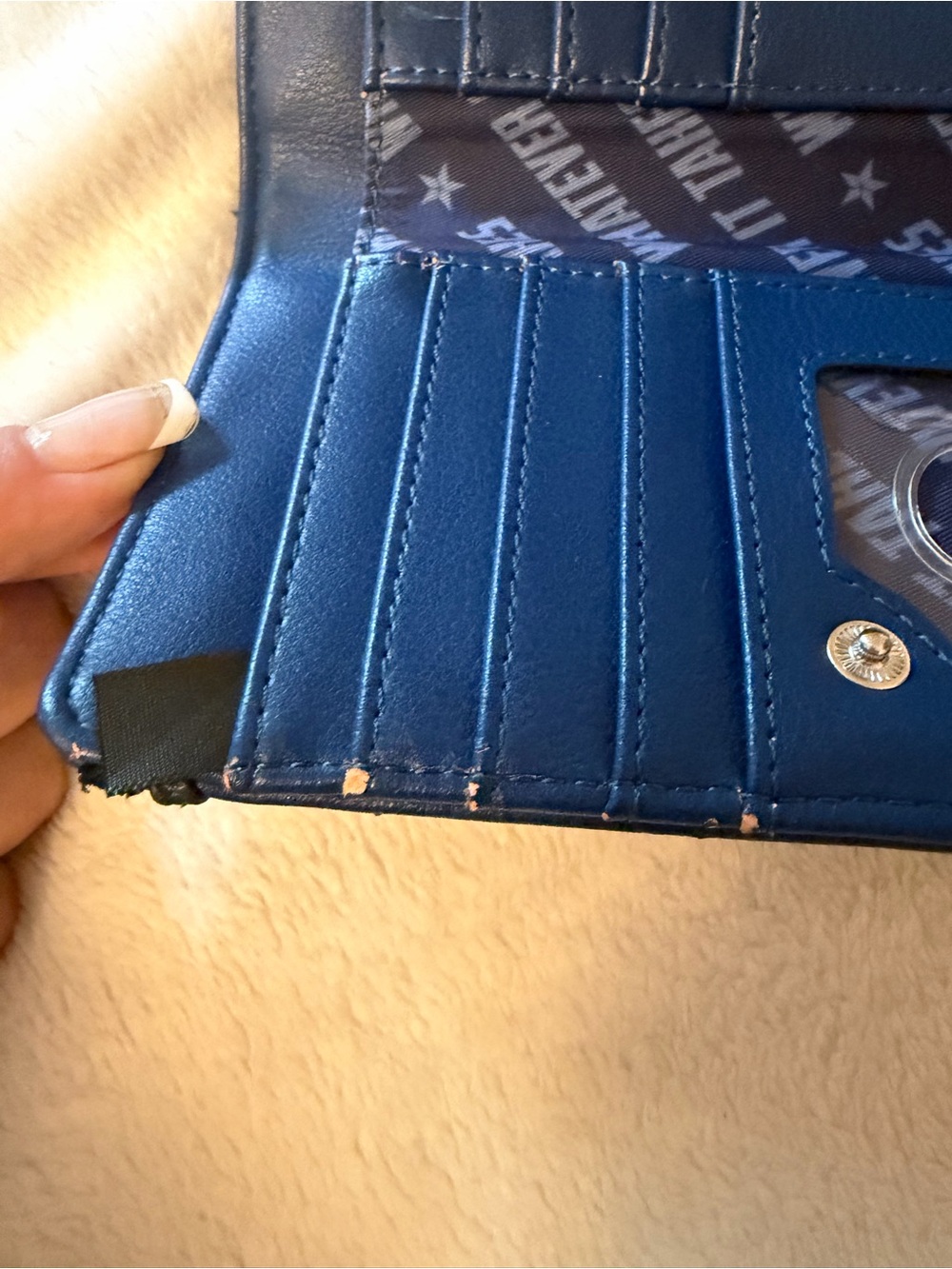 Captain America Themed Blue Backpack with Matching Wallet - Picture 5 of 8